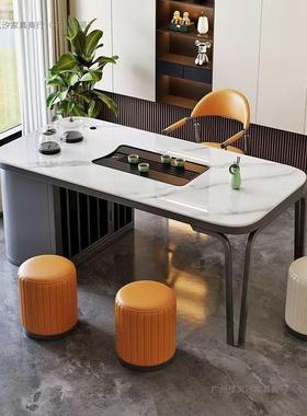 轻奢茶台现代简约小户型阳台茶桌椅组合茶台桌办公室功夫泡茶桌椅