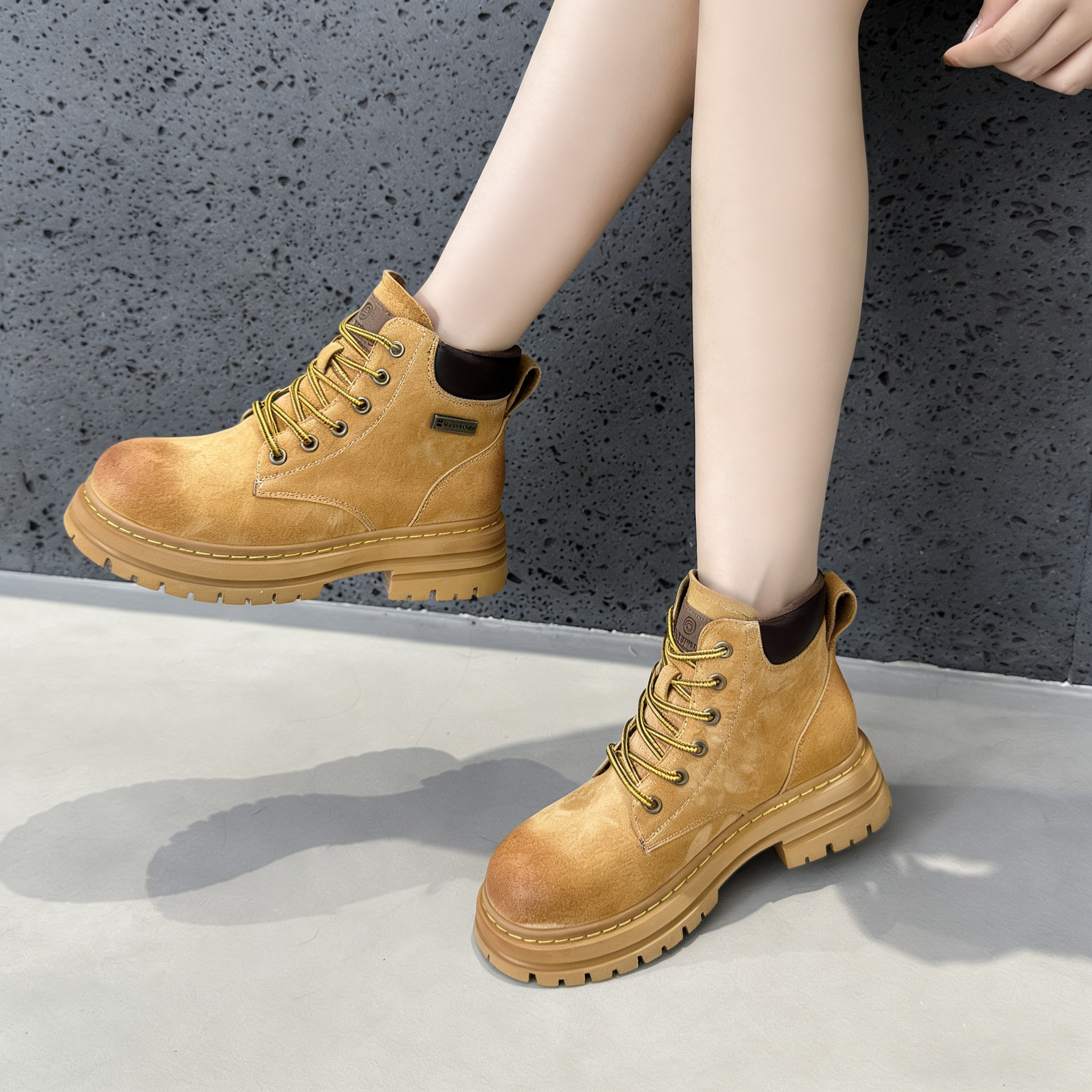 书外大黄靴马丁靴2025秋冬新款男女鞋同款增高保暖工装官方旗舰店,淘宝优惠券,粉丝福利购,淘宝优惠卷