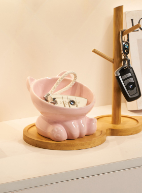 入户门口玄关放钥匙收纳摆件鞋柜家居装饰品客厅搬家礼物乔迁新居