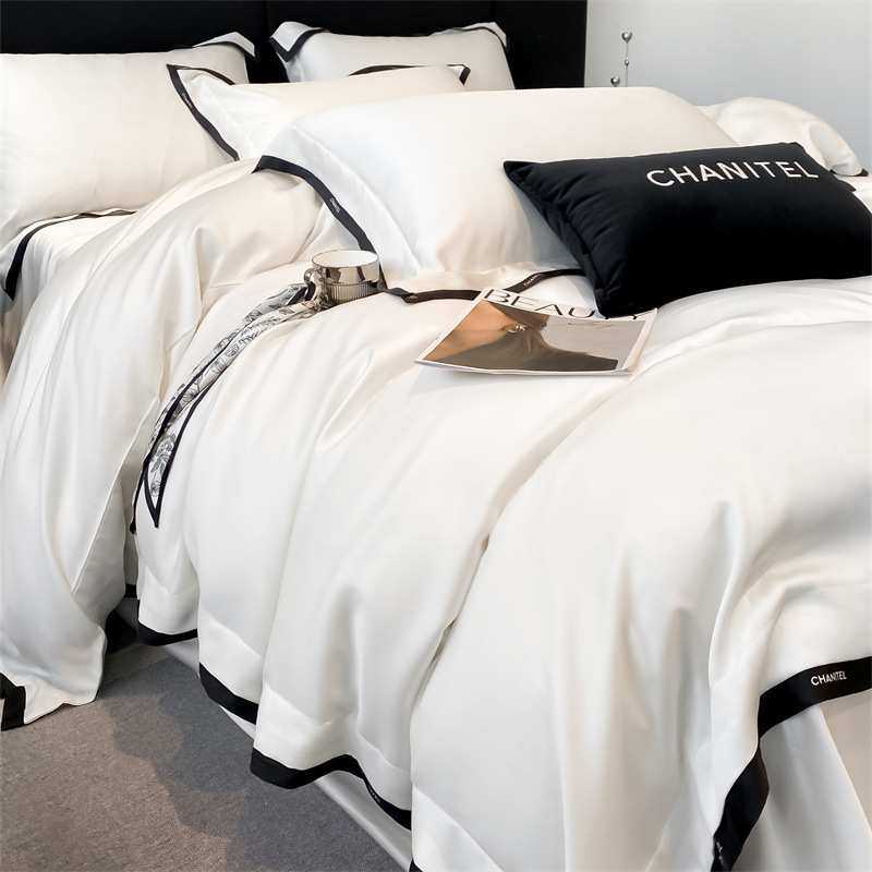 60支莱赛尔天丝印花四件套春夏季裸睡冰丝床单双人被罩凉感被套,淘宝优惠券,粉丝福利购,淘宝优惠卷