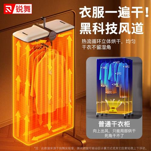 锐舞暖风机家用旅行宿舍可折叠便携式除湿干衣机消毒杀菌暖风机新 - 图3