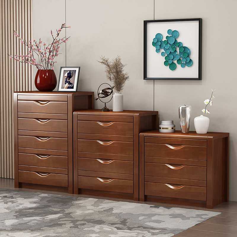 实木五斗柜中式抽屉式3斗4斗客厅卧室收纳柜储物柜橡胶木五斗橱,淘宝优惠券,粉丝福利购,淘宝优惠卷