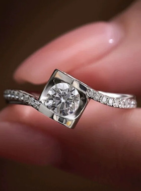 仿莫桑石50分微镶锆石活口调节