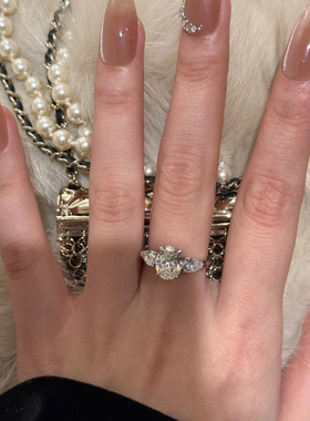 椭圆鸽子蛋三生石戒指