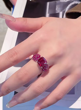 vintage中古重工豪镶嵌戒指