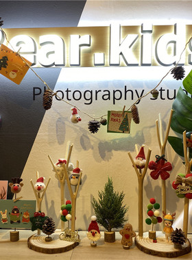 天然树枝树杈摆件手串挂件展示架森系桌面摆台玄关收纳幼儿园环创