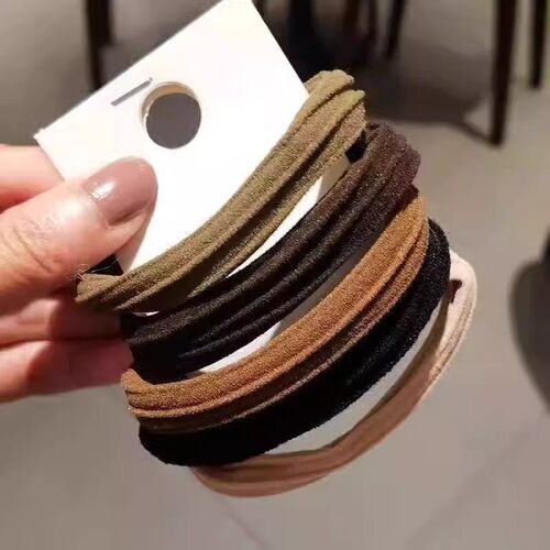 扎头发皮筋女扎头头绳女生橡皮筋高弹力耐用发绳皮套胶圈黑色发圈 - 图2