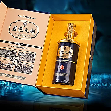 【年货礼盒】蓝色之都浓香52度白酒*6瓶[1570元优惠券]-寻折猪