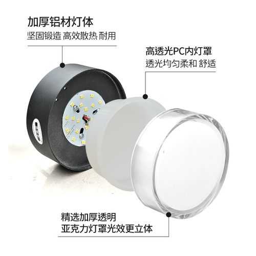 明装筒灯led天花灯家用客厅走廊过道I灯阳台灯射灯免开孔无主灯 - 图1