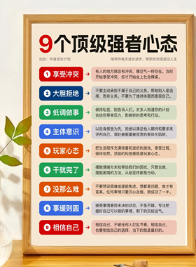 9个强者心态自我激励摆台