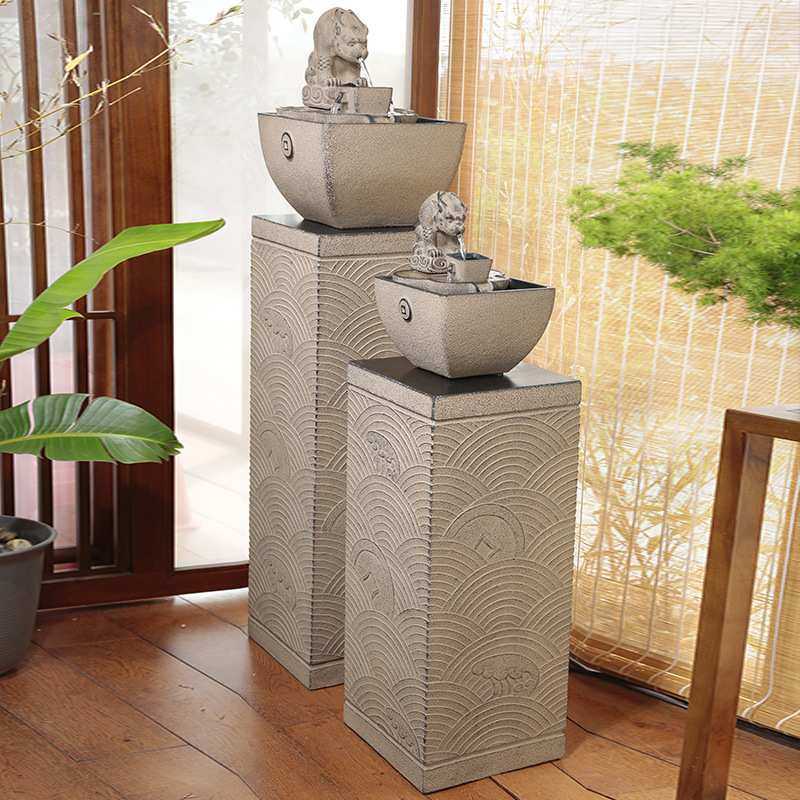 新中式禅意展示柱室内客厅茶室庭院装饰流水摆件花盆底座,淘宝优惠券,粉丝福利购,淘宝优惠卷