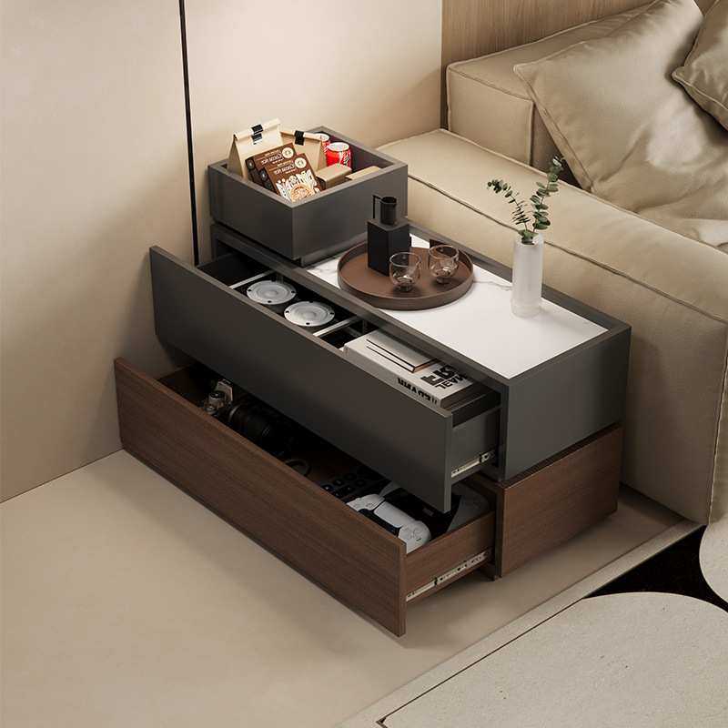 沙发边柜意式简约客厅岩板长方型边几多组合小型窄储物柜,淘宝优惠券,粉丝福利购,淘宝优惠卷