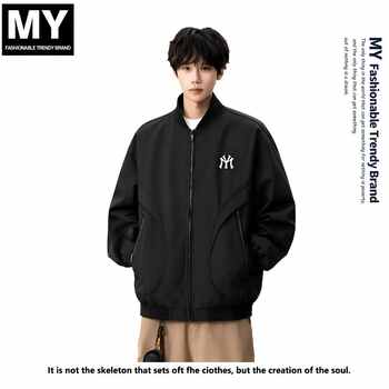 MY美式立领飞行夹克外套男潮牌春秋新款宽松休闲痞帅工装棒球服券后49.9元包邮