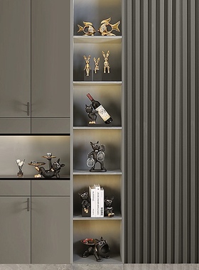 轻奢招财狗酒柜装饰品摆件创意高档客厅电视柜餐边柜玄关家居摆设