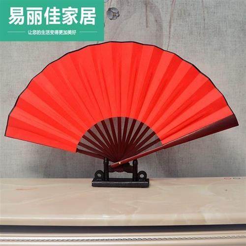 老式结实手拿黑色折叠布扇子折扇中国风丝绸布料白色红色工艺写字,淘宝优惠券,粉丝福利购,淘宝优惠卷