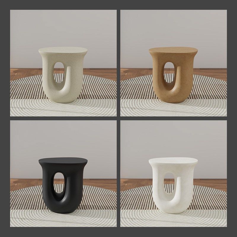 奶油风床头小边几镁泥小茶几创意卧室客厅小桌子沙发侘寂北欧户外,淘宝优惠券,粉丝福利购,淘宝优惠卷