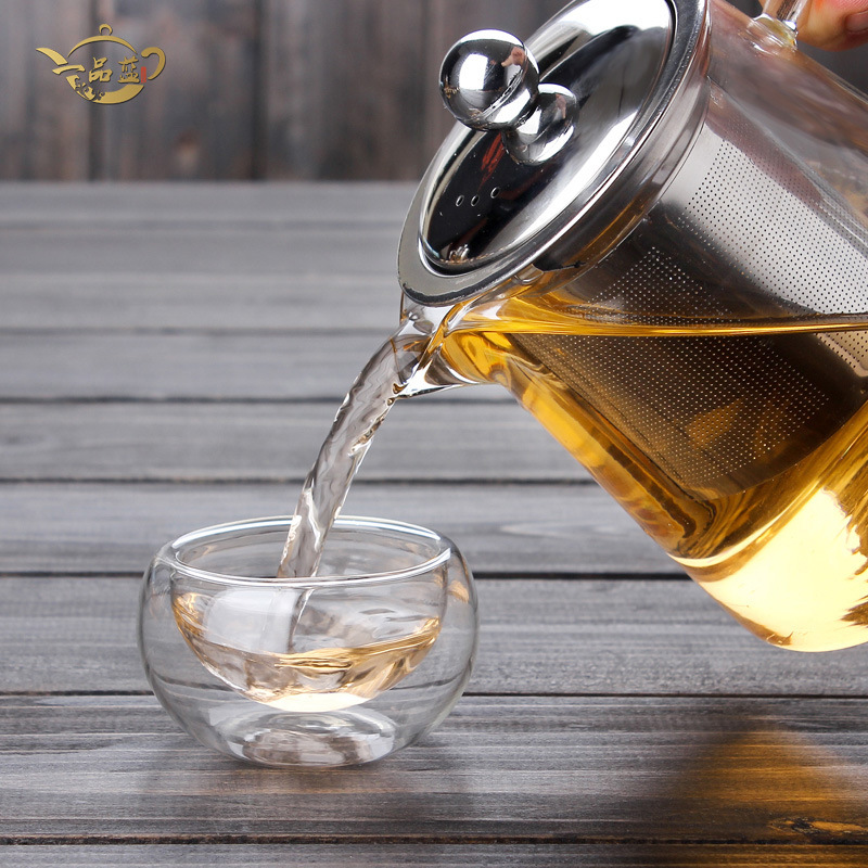 玻璃公道杯分茶器带茶漏一体式套装大号加厚耐热304不锈钢过滤网 - 图2