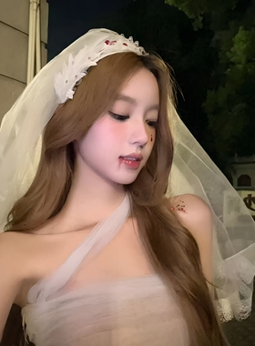鬼怪新娘！万圣节头饰白色头纱