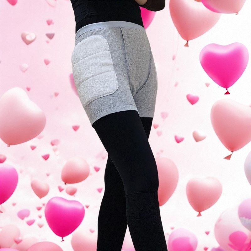 髋关节保暖裤内裤护髋护胯髋带股骨头保护防寒护套短裤裤男女老人 - 图0