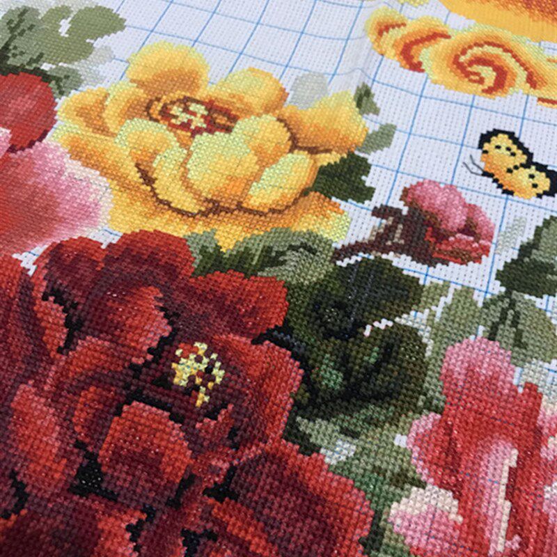 纯手工十字绣成品幸福万年长仙鹤版长寿牡丹花开富贵祝福客厅包邮,淘宝优惠券,粉丝福利购,淘宝优惠卷