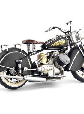 复古铁艺家居装饰工艺品摆件1944年印第安841摩托车模型生日礼物