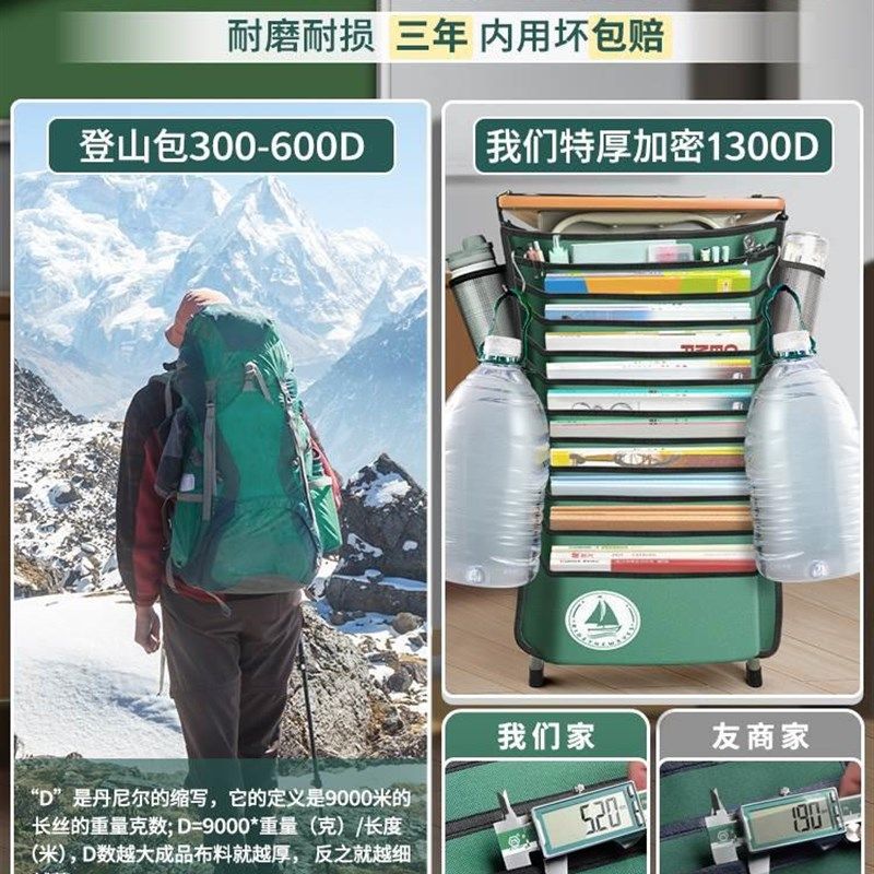 桌侧边收纳护书袋侧面挂袋高中生教室用放书箱学生课桌侧挂书袋书,淘宝优惠券,粉丝福利购,淘宝优惠卷