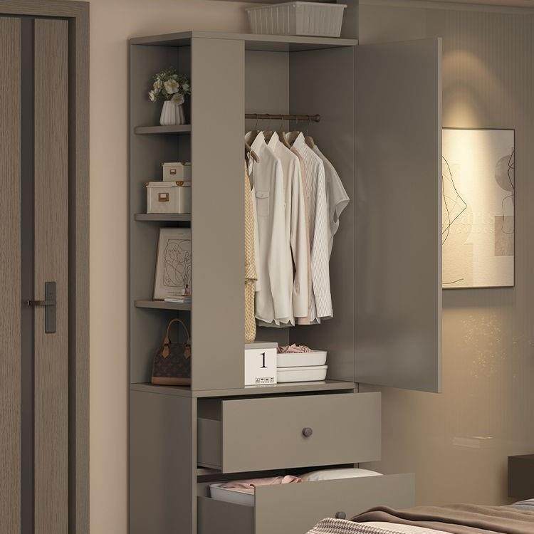 衣柜家用卧室对开门新款2024爆款小户型简约储物收纳柜子大衣橱 - 图0