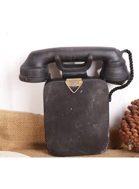 模型酒吧风格 家居装饰品复古做旧工艺摆件 壁挂式电话机店铺陈设