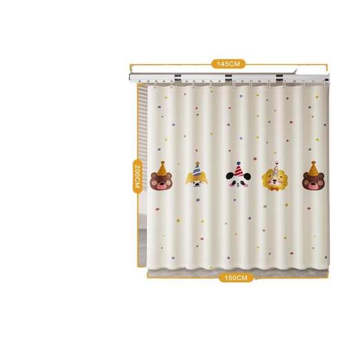 新款隐形浴帘简约整体可折叠防水防霉浴室淋浴遮挡干湿分离隔断帘 - 图3