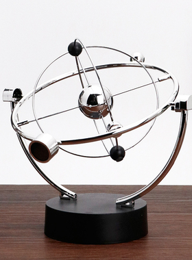 天体运行仪会自己动的个性小摆件女生工位电脑桌混沌摆牛顿永动机