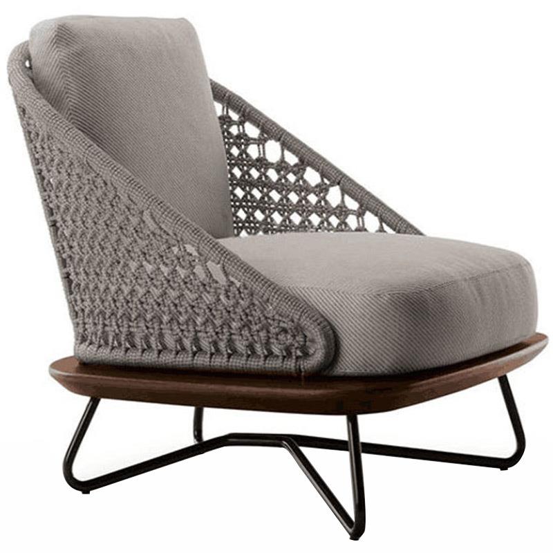 简约户外休闲沙发 酒店花园露天会所庭院编绳庭院阳台户外沙发 - 图2