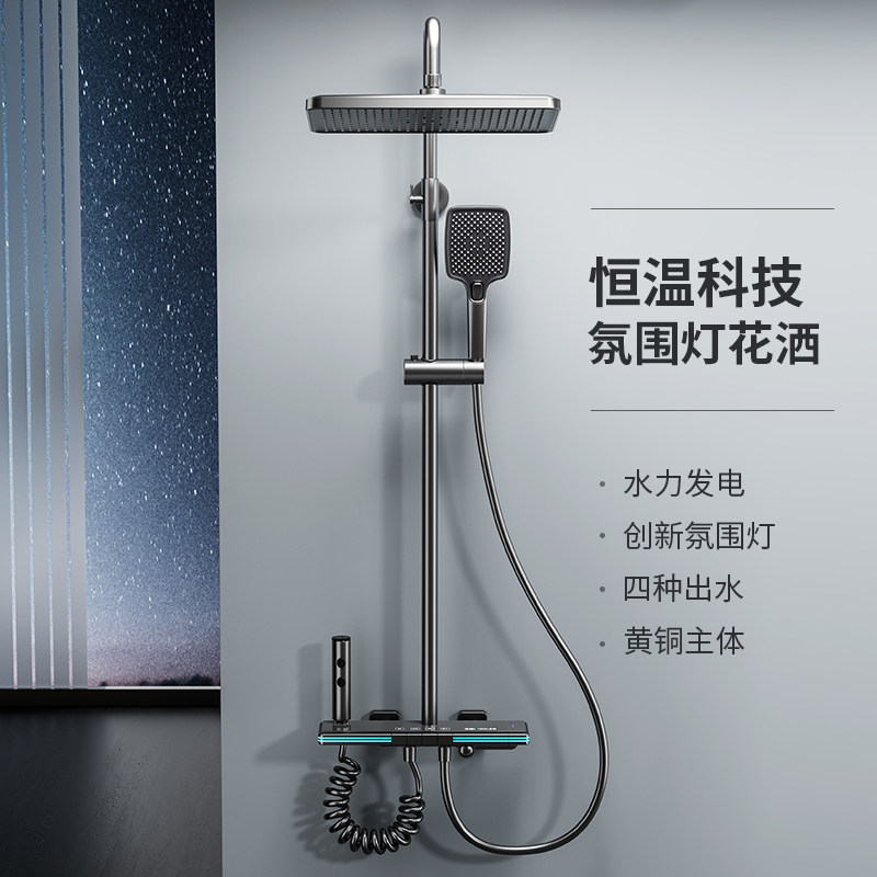 热销款【日本原装】全铜恒温过滤沐浴花洒套装增压花洒喷头