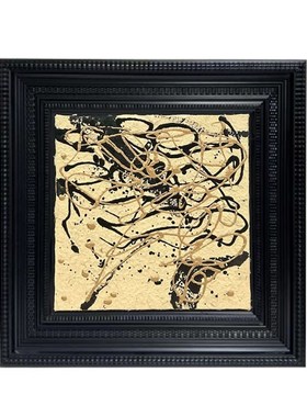 现代侘寂中古老钱风织物山鸡饰画几何酒店样板间