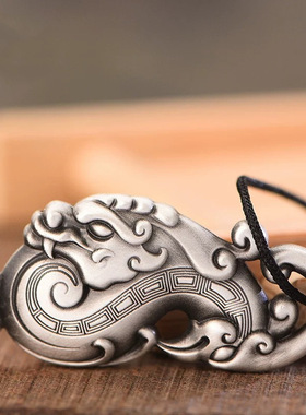 龙凤斧头吊坠泰银汽车钥匙扣挂饰