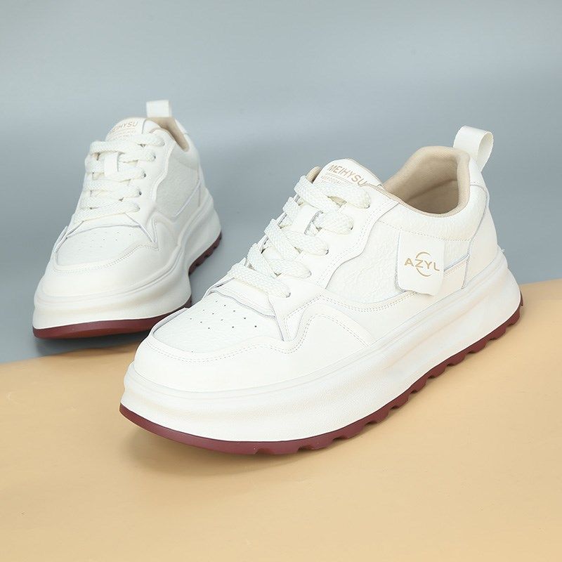 2025春新款大码女鞋4s1一43厚底百搭显脚小圆头休闲鞋时尚小白鞋,淘宝优惠券,粉丝福利购,淘宝优惠卷