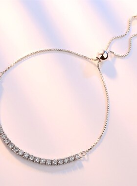 维拉典雅锆石网球锆石水晶手链 女士 韩版首饰品 圆珠手饰女