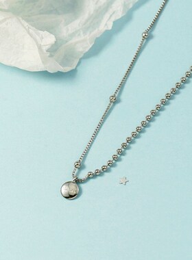 2020新款幸运豆豆字母项链女款韩版颈链冷淡风短款简约百搭锁骨链