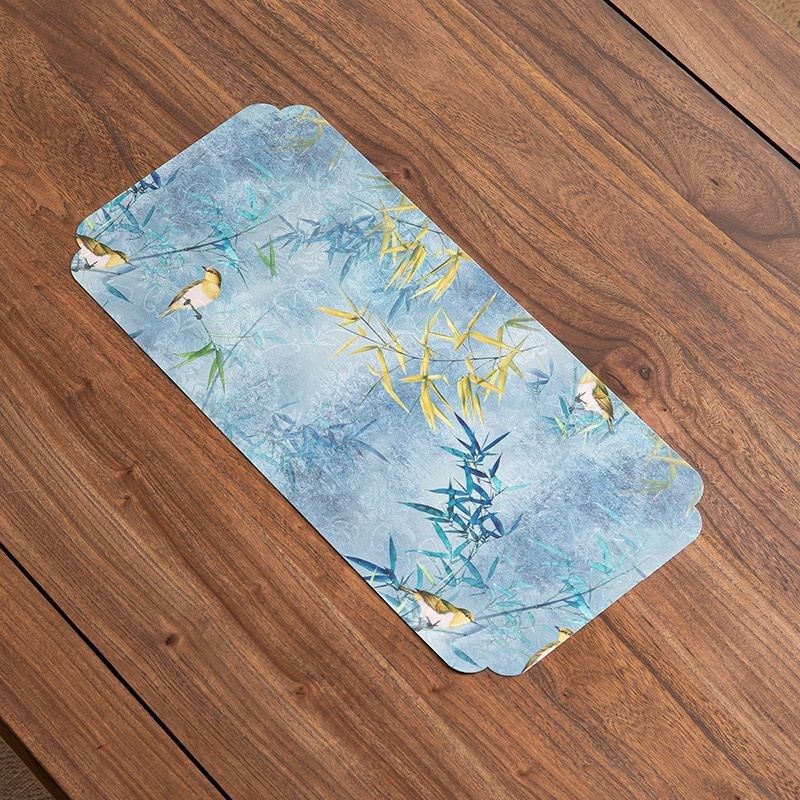 中式织锦双面茶席国风覆古禅意双面防水防滑Q茶桌垫干泡垫桌旗 - 图2