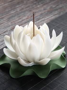 佛堂莲荷佛前供大厅佛桌仿真仙堂饰品供奉