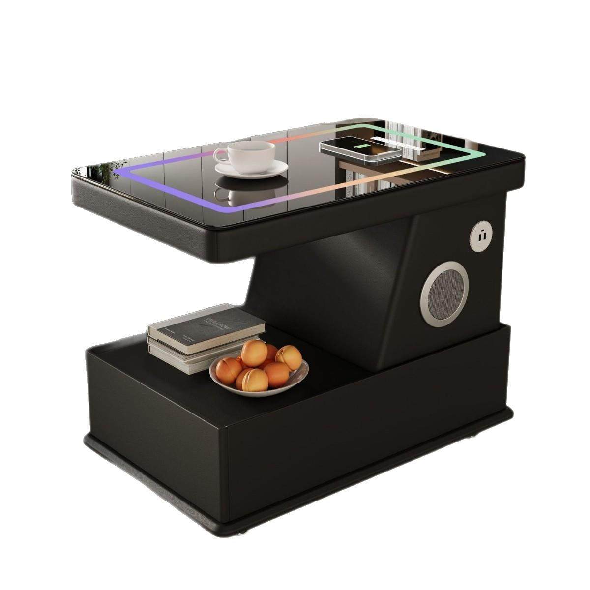 意式极简智能移动茶几沙发边几小户型客厅边柜无线充电角几小推车,淘宝优惠券,粉丝福利购,淘宝优惠卷