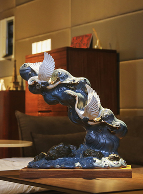 铜欣祥彩铜《鹤庆祥和》家居装饰品工艺品摆设客厅玄关艺术品摆件