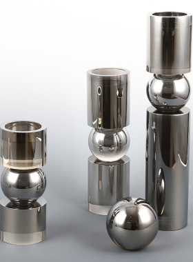 欧式水晶创意极简蜡烛台客厅家居摆件奢华餐桌浪漫样板间软装饰品