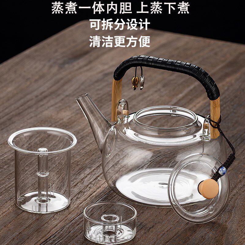 新款自动上水煮茶器加厚蒸煮一体全玻H璃茶壶泡茶具烧水电陶炉套,淘宝优惠券,粉丝福利购,淘宝优惠卷