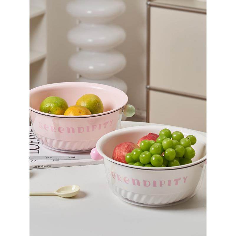 洗菜盆沥水篮家用厨房双层洗水果篮子淘菜盆精致多巴胺小水果盘,淘宝优惠券,粉丝福利购,淘宝优惠卷