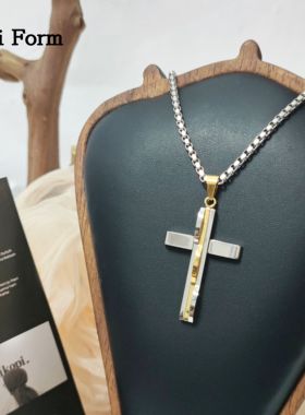 复古十字架男款长款潮流美式痞帅