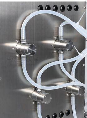 ZONESUN4头自吸袋液体灌装机自立式袋果汁螺丝粉汁磁力泵罐装机