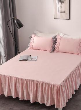 外贸床裙单件1.8m保护罩防尘防滑床品床垫套席梦思床垫罩椉笫