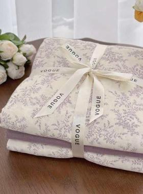 床上用品A类全棉双层纱四件套纯棉被套4件套单人三件套单被套