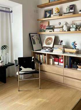 LC1巴斯库兰椅设计师中古真皮家用扶手椅现代经典休闲洽谈单人椅