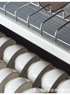 东南亚热销款厨房柜内不锈钢304收纳碗碟架橱柜餐具沥水置物架